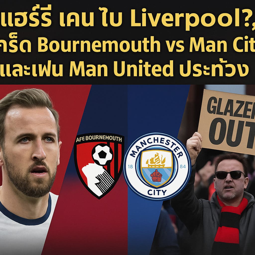 แฮร์รี่ เคน ไป Liverpool? เกร็ด Bournemouth vs Man City, และแฟน Man United ประท้วง