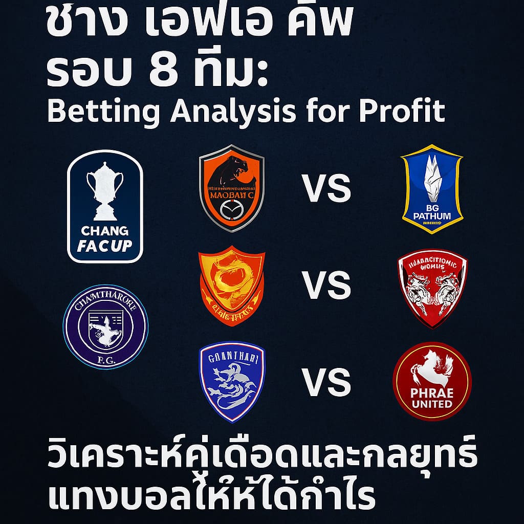 ช้าง เอฟเอ คัพ รอบ 8 ทีม: วิเคราะห์คู่เดือดและกลยุทธ์แทงบอลให้ได้กำไร