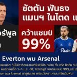 ซัตตัน ฟันธง แมนยู แพ้, ลิเวอร์พูล คว้าแชมป์ 99%, และเกร็ด Everton vs Arsenal